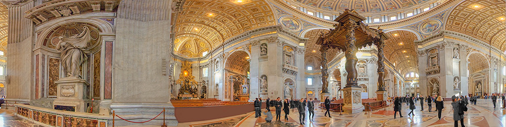 Virtual Tour della Basilica di San Pietro - sec. XVI - Baldacchino